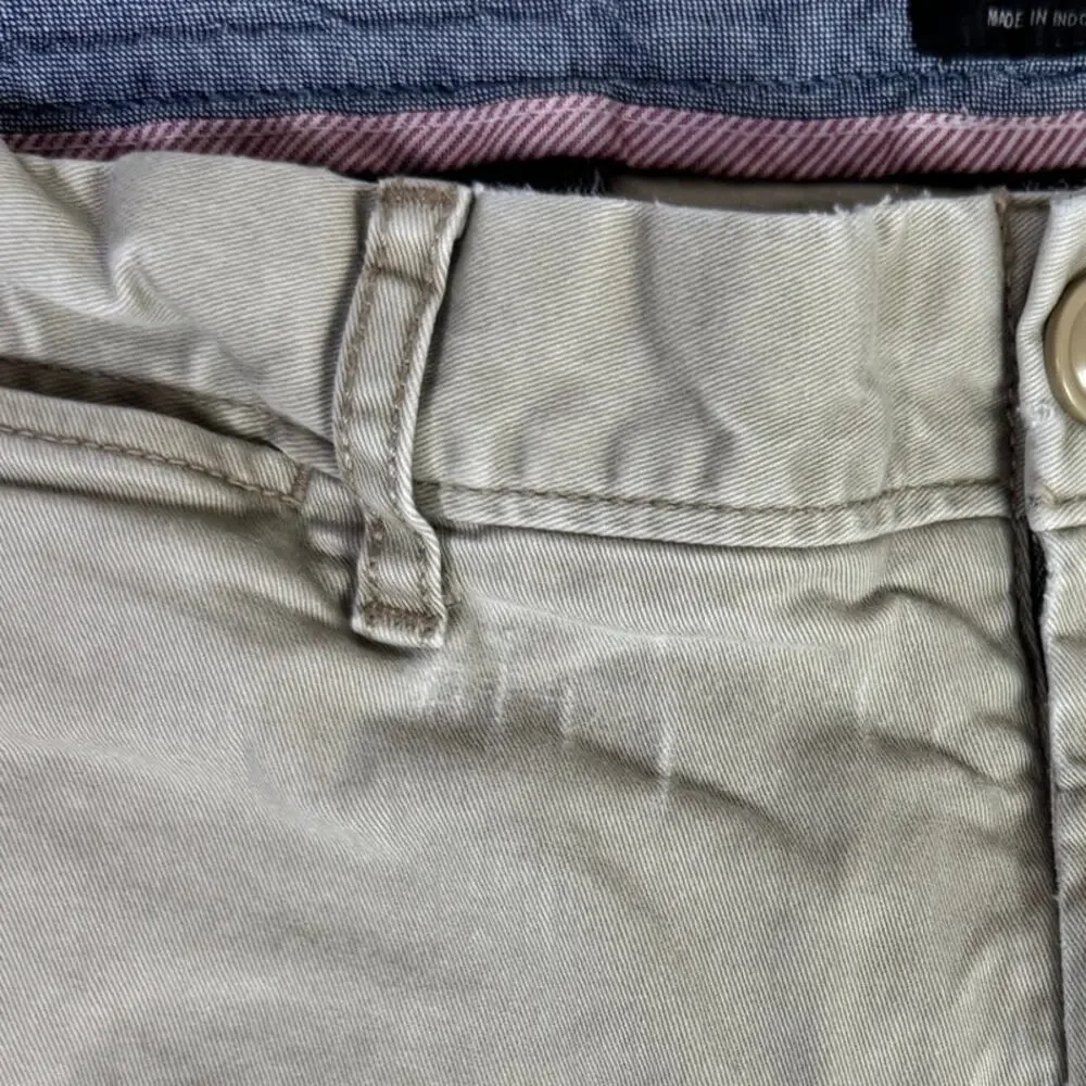 JCrew 770 Straight-Fit Core Stretch Chino Pants Mens W33 L30 Jet Grey/Tan AR886